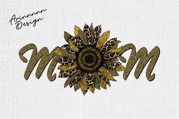 Leopard Sunflower Mom Graphics for Crafts