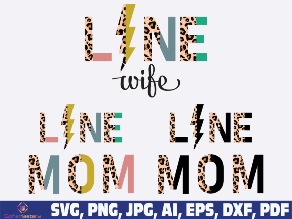 Line Mom Graphics for Modern Crafts