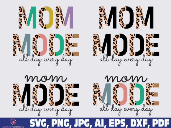 Mom Mode Half Leopard: Graphics for Crafts