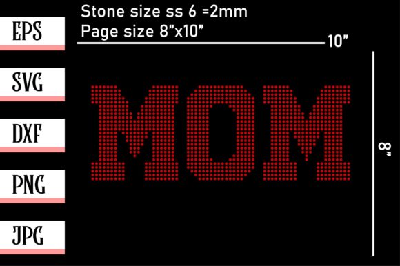 Mom Rhinestone Template: Graphics for Crafts