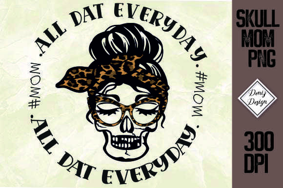 Mom Skull Graphics for Modern Crafts